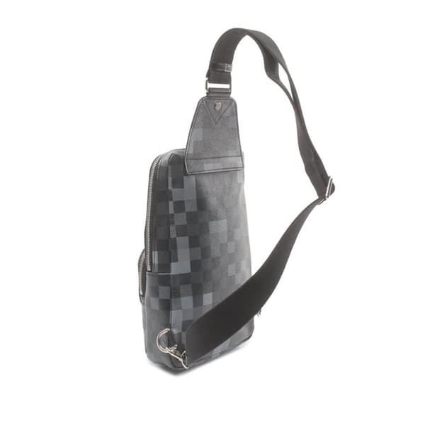 Pre-owned Louis Vuitton Damier Graphite Pixel Avenue Sling Black