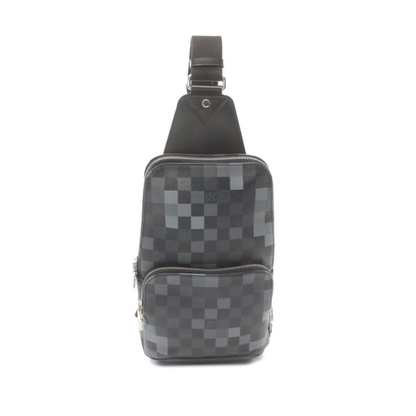 Pre-owned Louis Vuitton Damier Graphite Pixel Avenue Sling Black