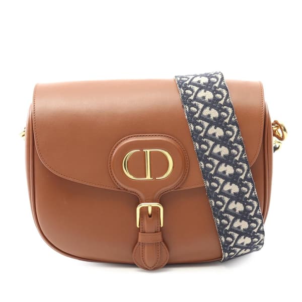 Pre-owned Dior Large Smooth Calfskin Bobby Crossbody Brown