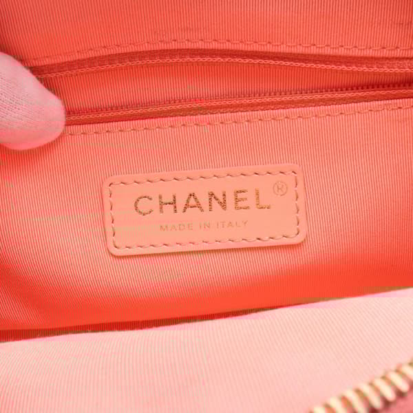 Pre-owned Chanel Lambskin Giant Crystal CC Camera Bag Pink