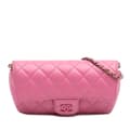 Pikkukuva 1 / 10: Pre-owned Chanel CC Quilted Lambskin Sunglasses Case with Chain Pink