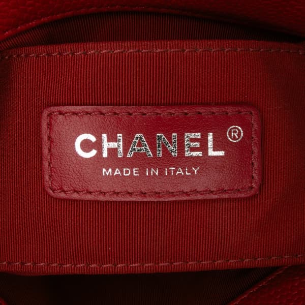 Pre-owned Chanel Mini Square Caviar Incognito Flap Red