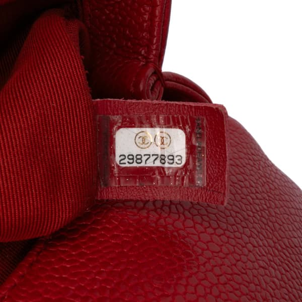 Pre-owned Chanel Mini Square Caviar Incognito Flap Red