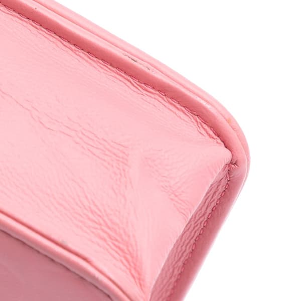 Pre-owned Chanel Embossed Lambskin Camellia Wallet On Chain Pink