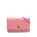 Miniatyrbilde 1 av 10: Pre-owned Chanel Embossed Lambskin Camellia Wallet On Chain Pink