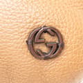 Miniatyrbild 9 av 10: Pre-owned Gucci Medium Leather Interlocking G Braided Strap Crossbody Brown