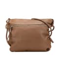 Miniatyrbild 1 av 10: Pre-owned Gucci Medium Leather Interlocking G Braided Strap Crossbody Brown
