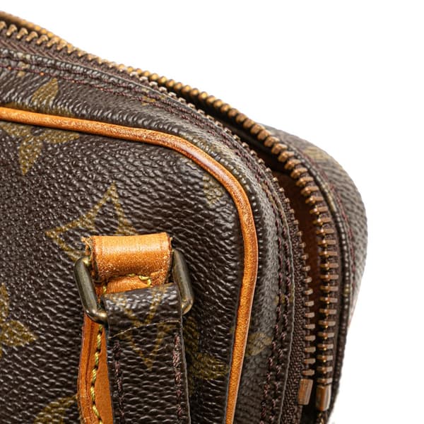 Pre-owned Louis Vuitton Monogram Pochette Marly Bandouliere Brown