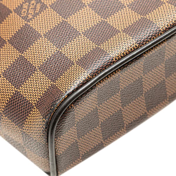 Pre-owned Louis Vuitton Damier Ebene District PM Brown