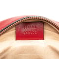 Miniatyrbild 6 av 10: Pre-owned Gucci Mini GG Marmont Matelasse Leather Round Crossbody Red