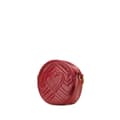 Miniatyrbild 2 av 10: Pre-owned Gucci Mini GG Marmont Matelasse Leather Round Crossbody Red