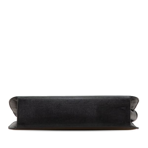 Pre-owned Ferragamo Leather Turnlock Chain Crossbody Black