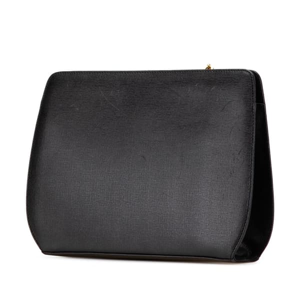Pre-owned Ferragamo Leather Turnlock Chain Crossbody Black