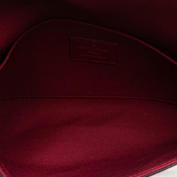 Pre-owned Louis Vuitton Monogram Pochette Felicie Brown
