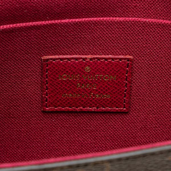 Pre-owned Louis Vuitton Monogram Pochette Felicie Brown