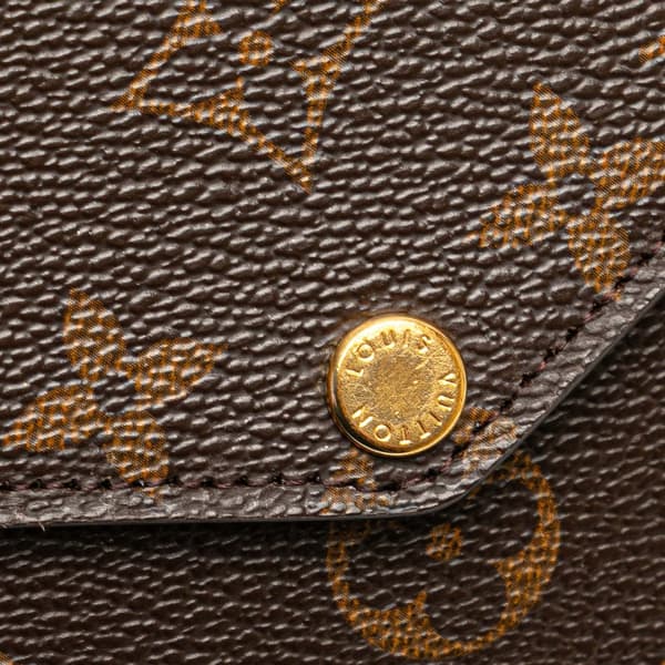 Pre-owned Louis Vuitton Monogram Pochette Felicie Brown