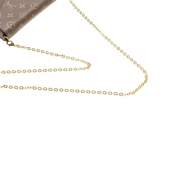 Pre-owned Louis Vuitton Monogram Pochette Felicie Brown