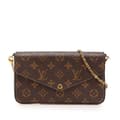 Miniatyrbild 1 av 10: Pre-owned Louis Vuitton Monogram Pochette Felicie Brown