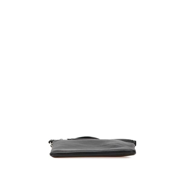 Pre-owned Saint Laurent Antiqued Lambskin Sid Flat Crossbody Black