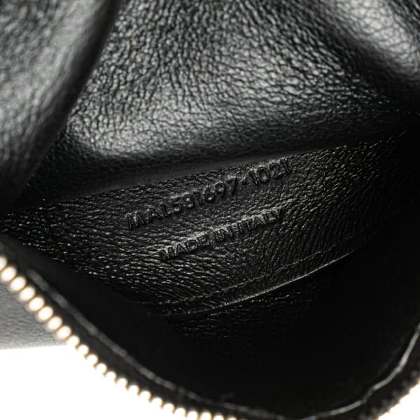 Pre-owned Saint Laurent Antiqued Lambskin Sid Flat Crossbody Black