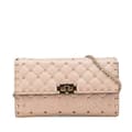Miniatyrbild 1 av 9: Pre-owned Valentino Nappa Rockstud Spike Wallet On Chain Brown