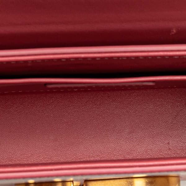Pre-owned Dior Micro Smooth Calfskin 30 Montaigne Flap Pink
