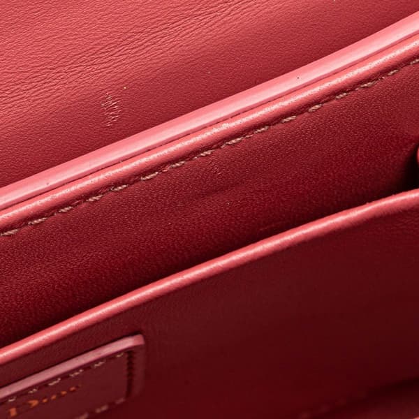 Pre-owned Dior Micro Smooth Calfskin 30 Montaigne Flap Pink