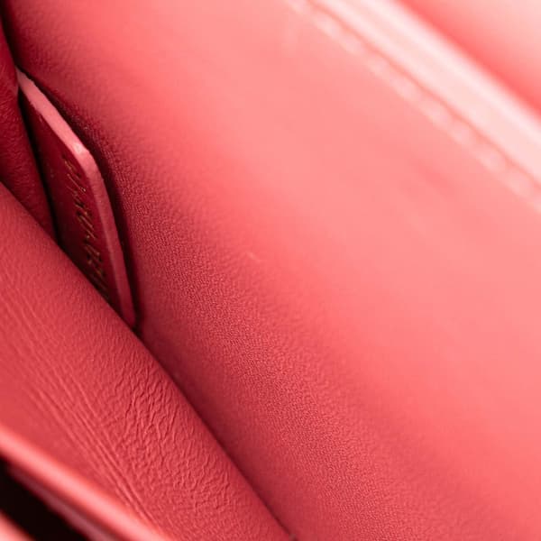 Pre-owned Dior Micro Smooth Calfskin 30 Montaigne Flap Pink
