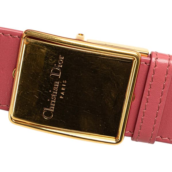 Pre-owned Dior Micro Smooth Calfskin 30 Montaigne Flap Pink