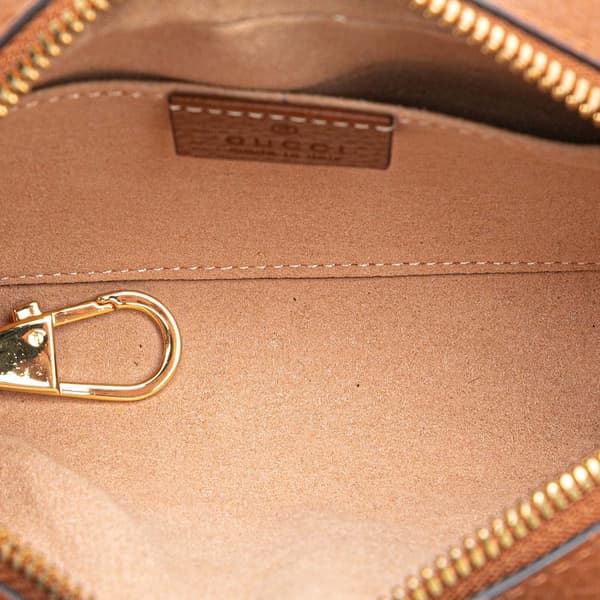Pre-owned Gucci Mini GG Denim Ophidia Crossbody Blue