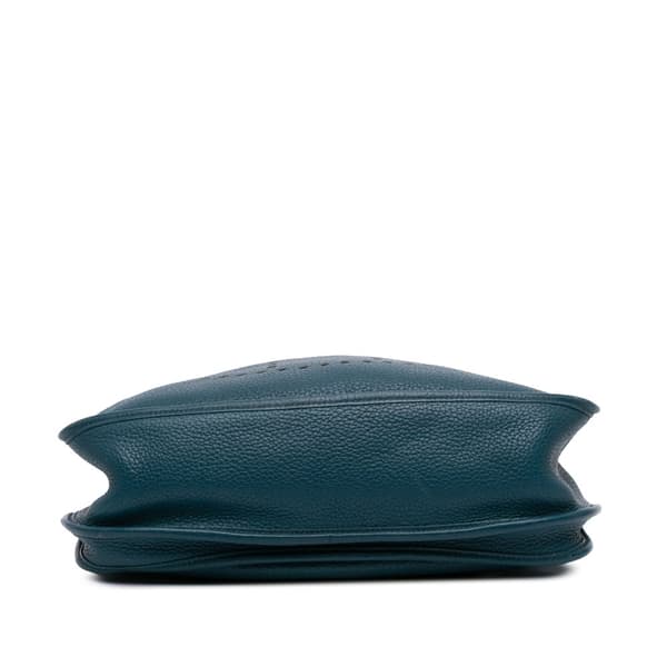 Pre-owned Hermès Clemence Evelyne III 29 Blue