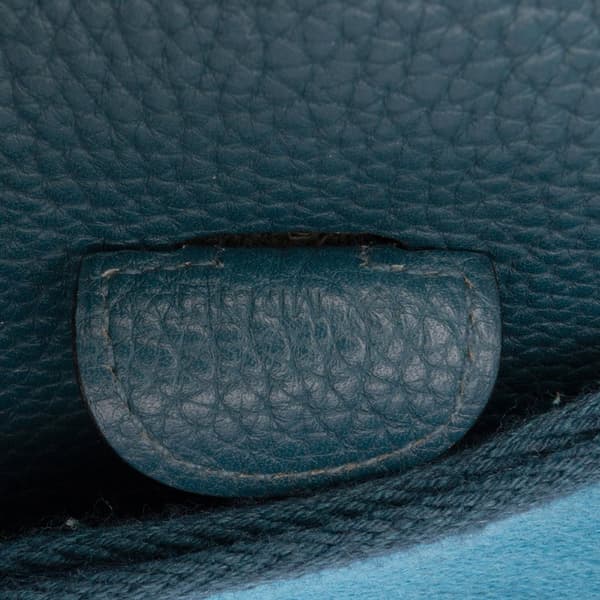 Pre-owned Hermès Clemence Evelyne III 29 Blue