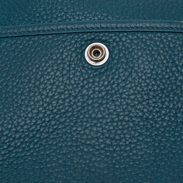 Pre-owned Hermès Clemence Evelyne III 29 Blue