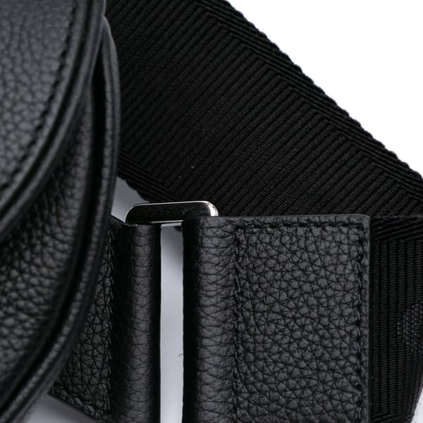 Pre-owned Dior Grained Calfskin Saddle Bag Black