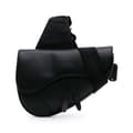 Miniatyrbild 1 av 10: Pre-owned Dior Grained Calfskin Saddle Bag Black