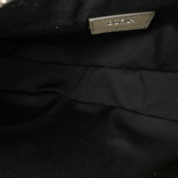 Pre-owned Dior Grained Calfskin Saddle Bag Gray