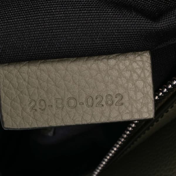 Pre-owned Dior Grained Calfskin Saddle Bag Gray