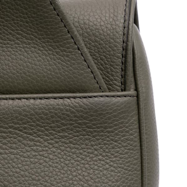 Pre-owned Dior Grained Calfskin Saddle Bag Gray