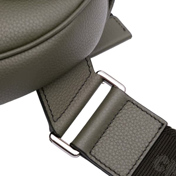 Pre-owned Dior Grained Calfskin Saddle Bag Gray