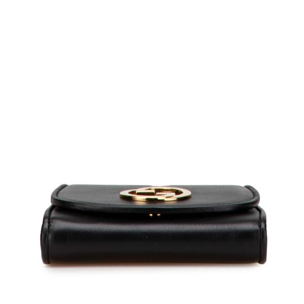Pre-owned Gucci Medium Calfskin Blondie Wallet on Chain Black