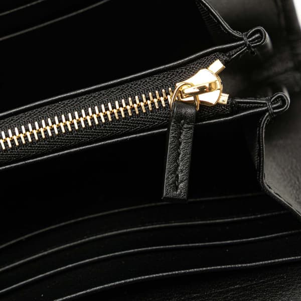 Pre-owned Gucci Medium Calfskin Blondie Wallet on Chain Black
