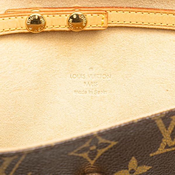 Pre-owned Louis Vuitton Monogram Pochette Twin PM Brown