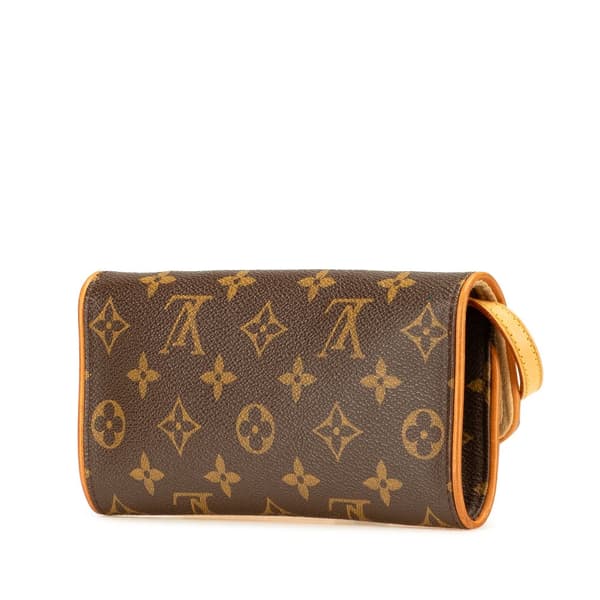 Pre-owned Louis Vuitton Monogram Pochette Twin PM Brown