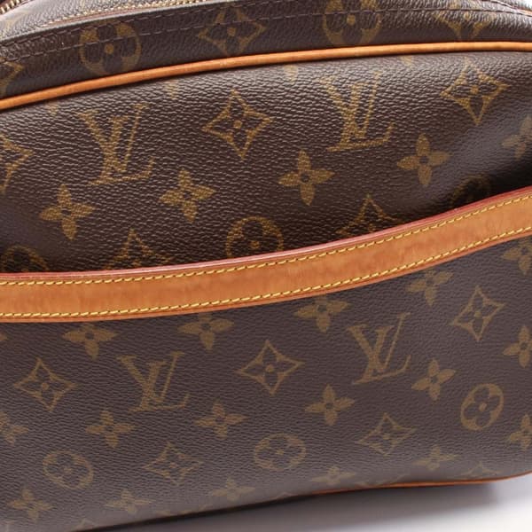 Pre-owned Louis Vuitton Monogram Reporter PM Brown