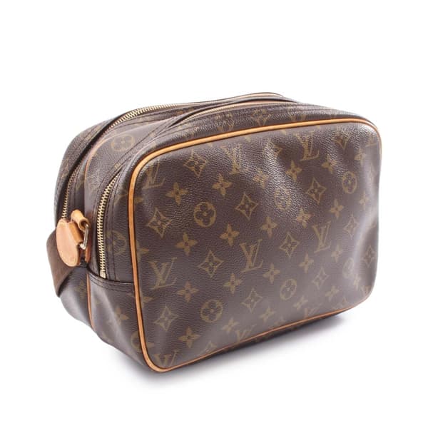Pre-owned Louis Vuitton Monogram Reporter PM Brown