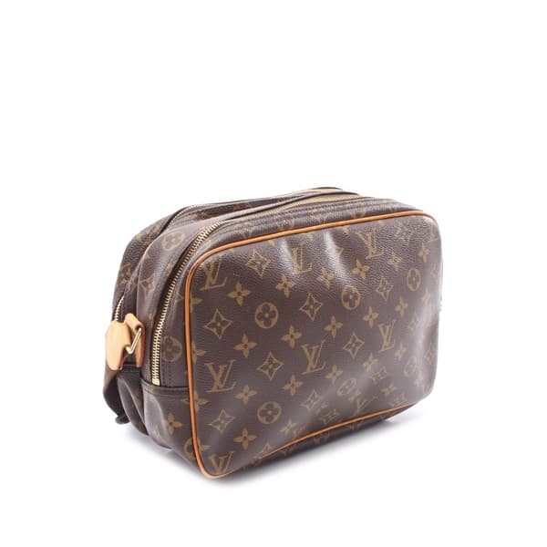 Pre-owned Louis Vuitton Monogram Reporter PM Brown