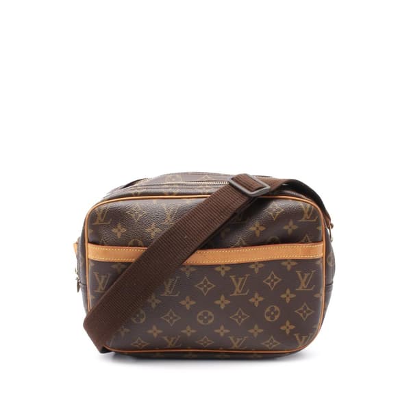 Pre-owned Louis Vuitton Monogram Reporter PM Brown