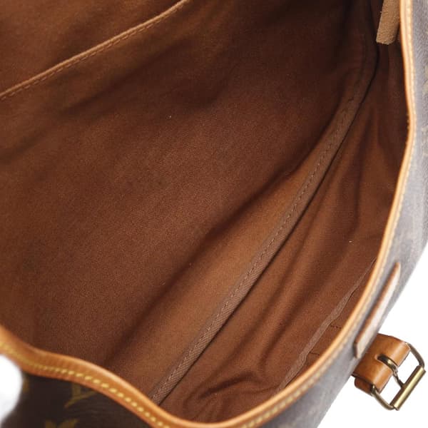 Pre-owned Louis Vuitton Monogram Saumur 35 Brown
