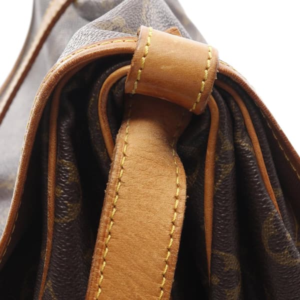 Pre-owned Louis Vuitton Monogram Saumur 35 Brown