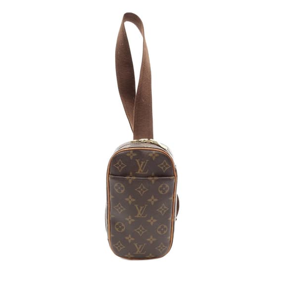 Pre-owned Louis Vuitton Monogram Pochette Gange Brown